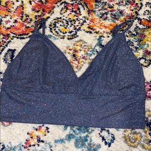 Blue bra with no padding